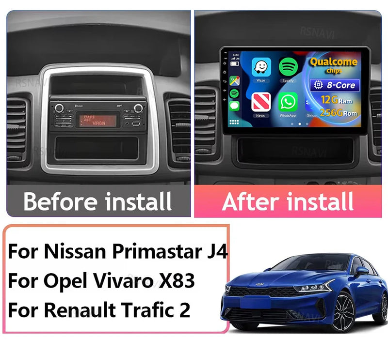 Autoradio CarPlay Renault Trafic 2, Opel Vivaro A et Nissan Primastar (2006-2014) – Écran tactile, jusqu'à 16 Go + 512 Go, vue 7