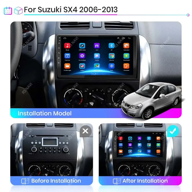 Autoradio CarPlay Suzuki SX4 (2006-2013) – Écran 9 pouces sans fil, jusqu'à 12 Go + 256 Go, vue 7