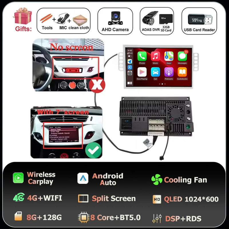 Autoradio CarPlay Citroën C3 et DS3 (2010-2016) – Écran QLED 7 pouces, Android 16, jusqu'à 8 Go + 256 Go, vue 33