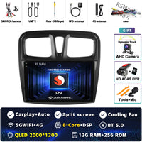 Autoradio CarPlay Dacia Sandero et Logan 2 (2014-2019) – Écran 9 pouces, jusqu'à 12 Go + 256 Go, vue 23