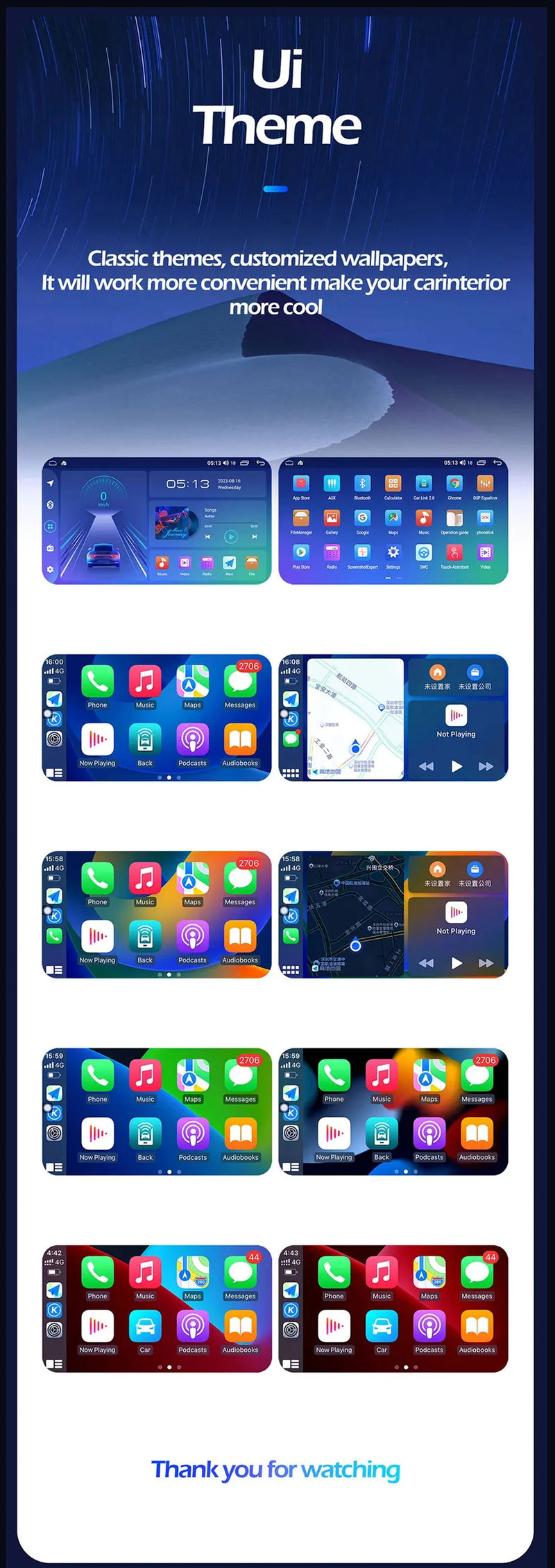 Autoradio CarPlay Citroën C3 et DS3 (2010-2016) – Écran QLED 7 pouces, Android 16, jusqu'à 8 Go + 256 Go, vue 25
