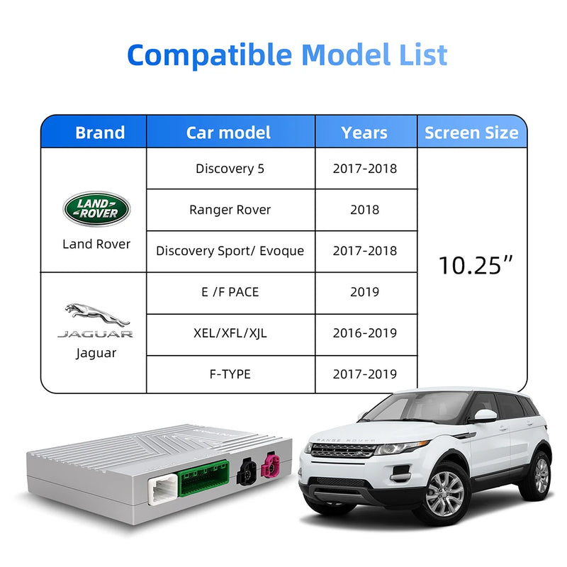 Boîtier CarPlay Land Rover Jaguar (2016-2019) – Écran d'origine conservé, vue 3