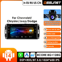 Autoradio CarPlay Jeep, Chrysler et Dodge (2005-2015) – Écran 7 pouces, jusqu'à 8 Go + 128 Go