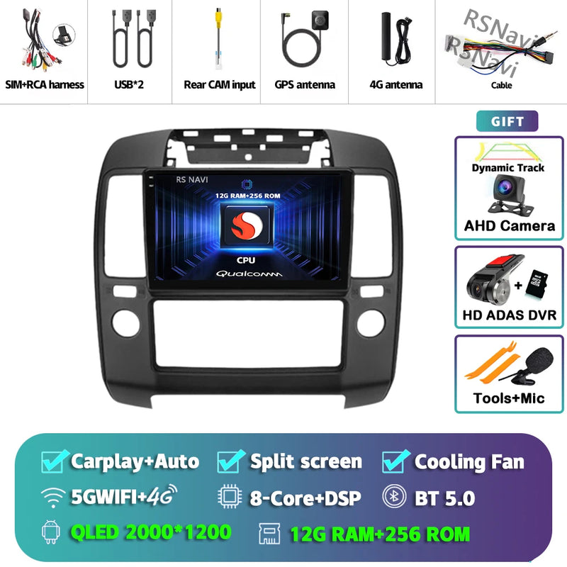 Autoradio CarPlay Nissan Navara D40 (2004-2010) – Écran 9 pouces, Android 16, vue 28