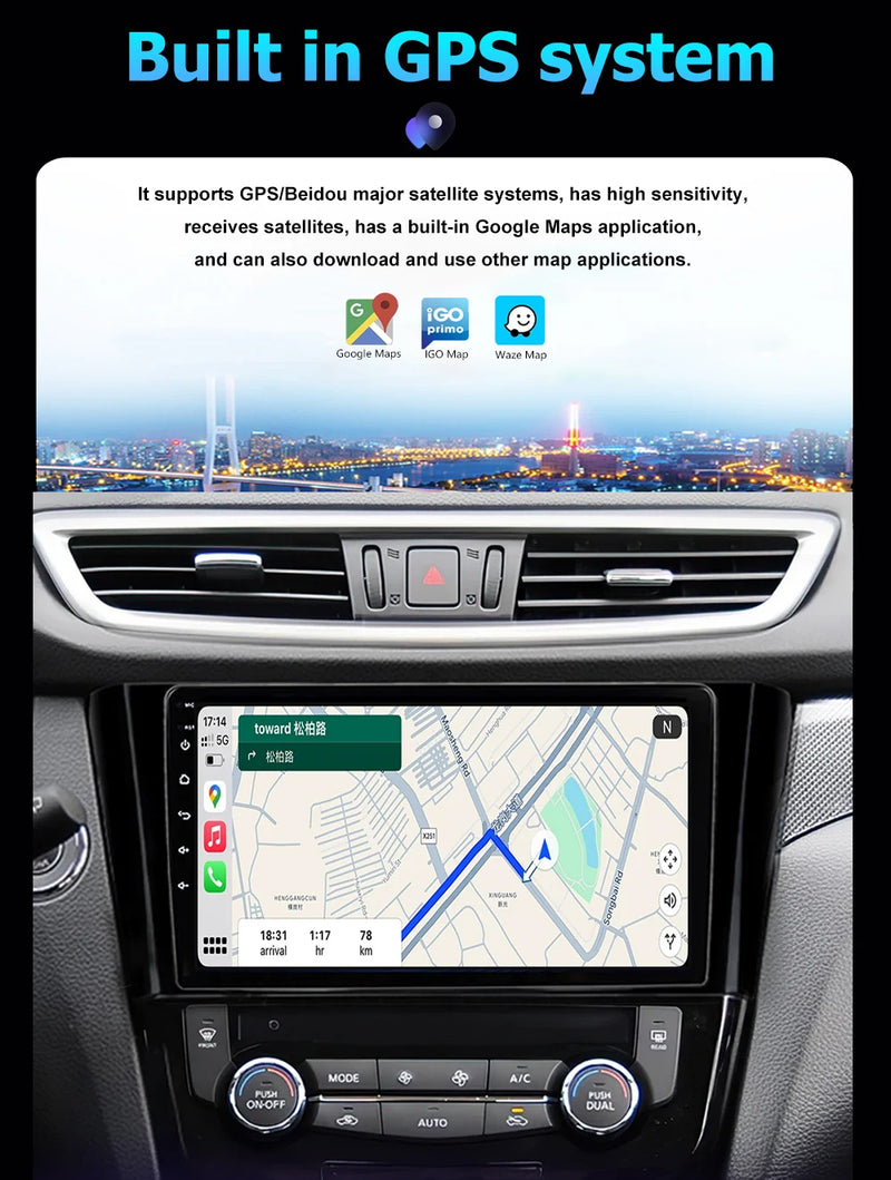 Autoradio CarPlay Citroën C3 et DS3 (2010-2016) – Écran QLED 7 pouces, Android 16, jusqu'à 8 Go + 256 Go, vue 16