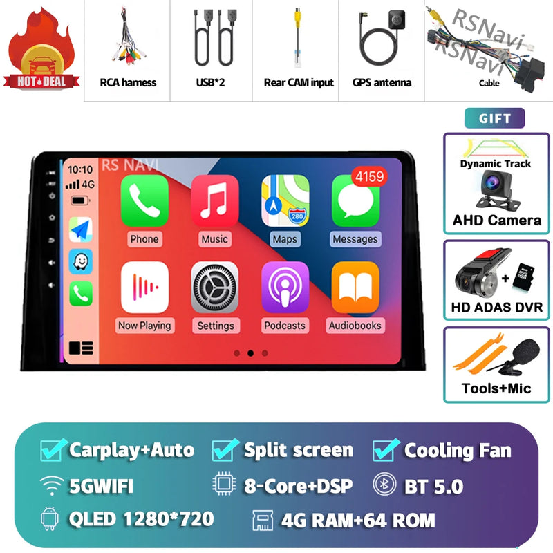 Autoradio CarPlay Citroën Berlingo, Peugeot Partner et Opel Combo (2019-2020) – Écran 9 pouces, Android 16, jusqu'à 16 Go + 512 Go, vue 52