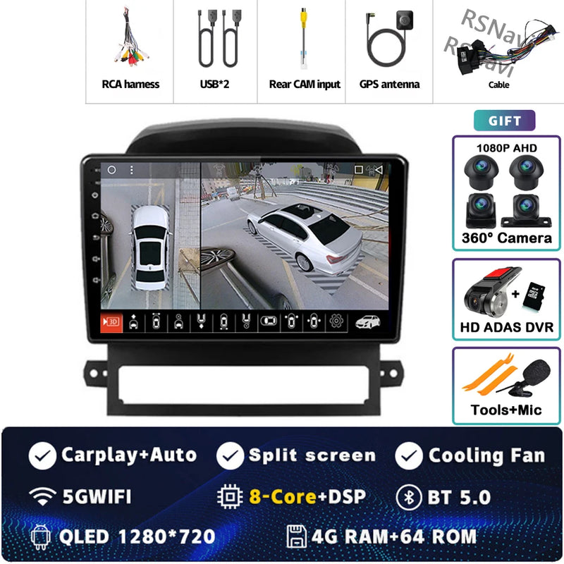Autoradio CarPlay Chevrolet Captiva (2008-2012) – Écran 9 pouces sans fil, jusqu'à 16 Go + 512 Go, vue 46