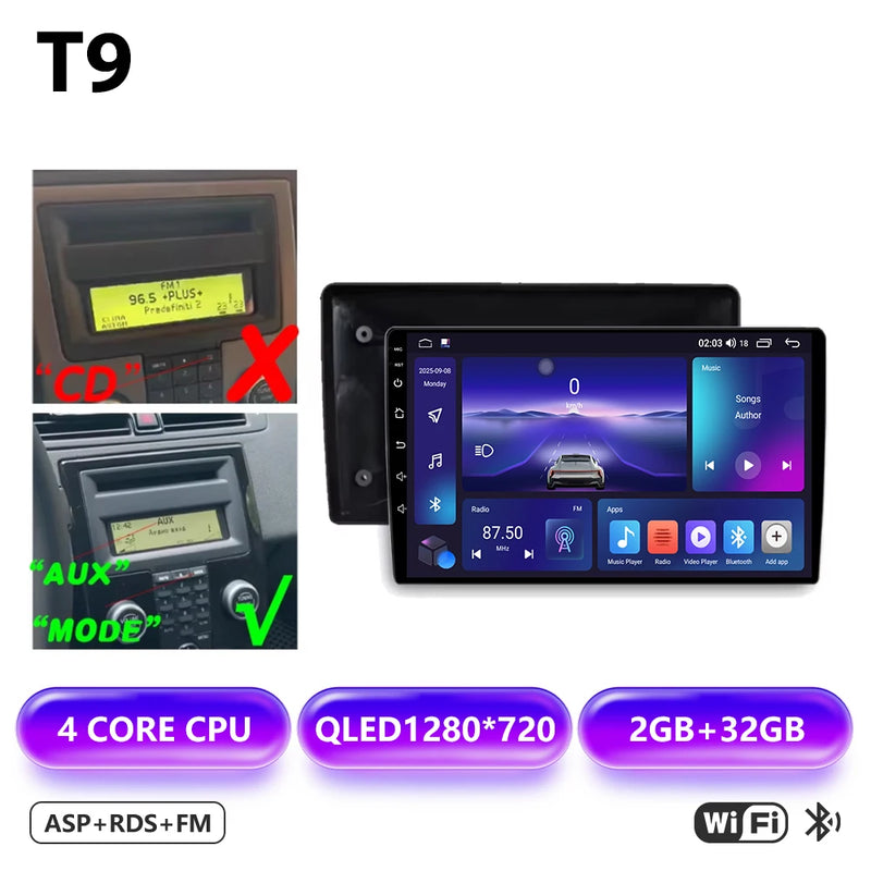 Autoradio CarPlay Volvo C30, S40, V50 et C70 (2004-2012) – Écran 9 pouces, jusqu'à 12 Go + 256 Go, vue 28