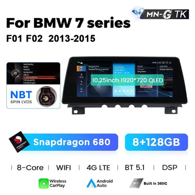 Autoradio Android BMW Série 7 F01 F02 CarPlay Sans Fil