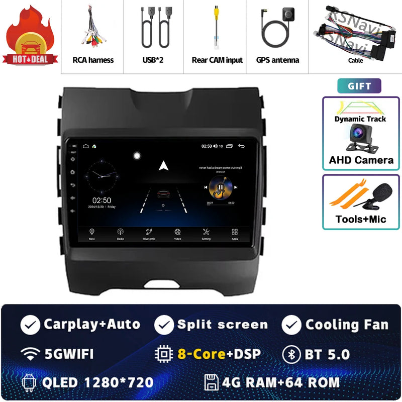 Autoradio CarPlay Ford Ranger, Everest et Edge (2015-2018) – Écran 9 pouces, jusqu'à 16 Go + 512 Go, vue 34