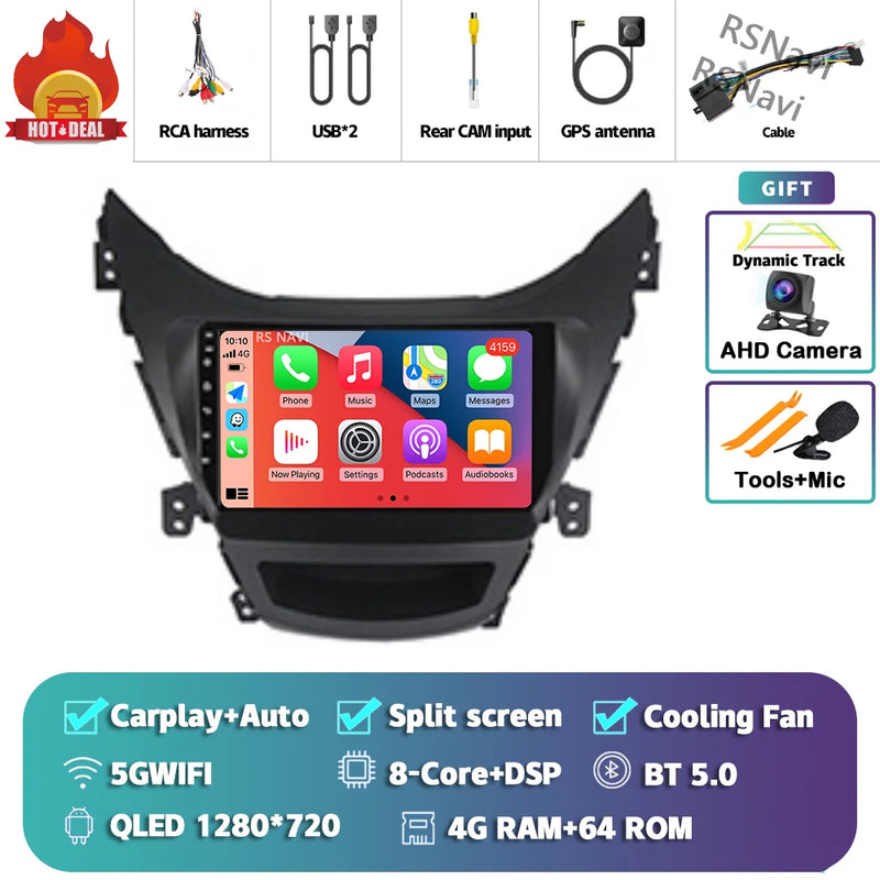 Autoradio CarPlay Hyundai Elantra (2012-2015) – Écran 9 pouces sans fil, jusqu'à 16 Go + 512 Go, vue 42