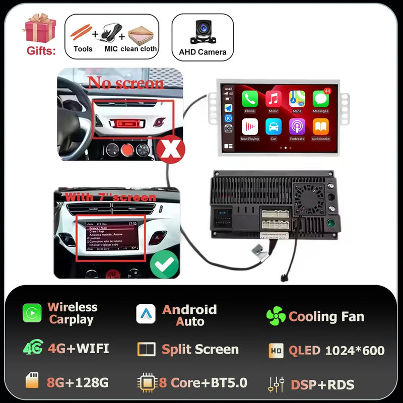 Autoradio CarPlay Citroën C3 et DS3 (2010-2016) – Écran QLED 7 pouces, Android 16, jusqu'à 8 Go + 256 Go, vue 28