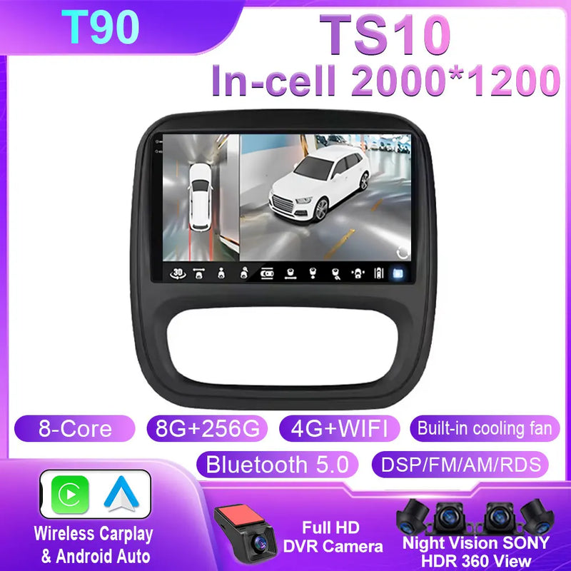Autoradio CarPlay Renault Trafic 3 (2014-2021) et Opel Vivaro B (2014-2018) – Écran 9 pouces, jusqu'à 12 Go + 256 Go, vue 38