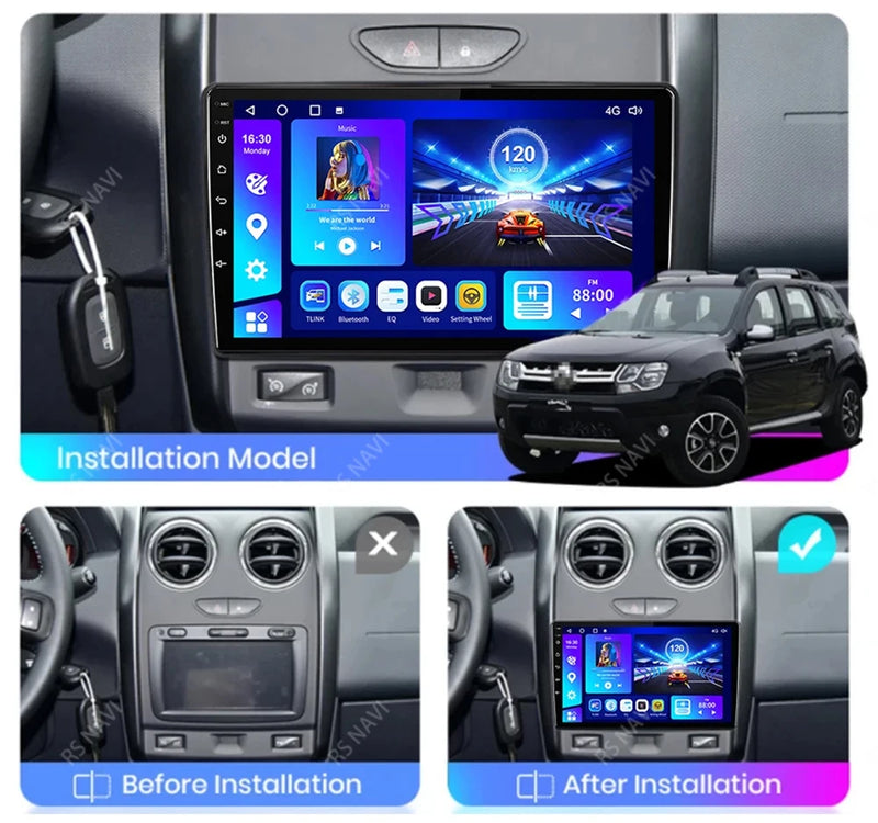 Autoradio CarPlay Dacia Duster (2015-2021) – Écran 9 pouces, Android 16, jusqu'à 16 Go + 512 Go, vue 7