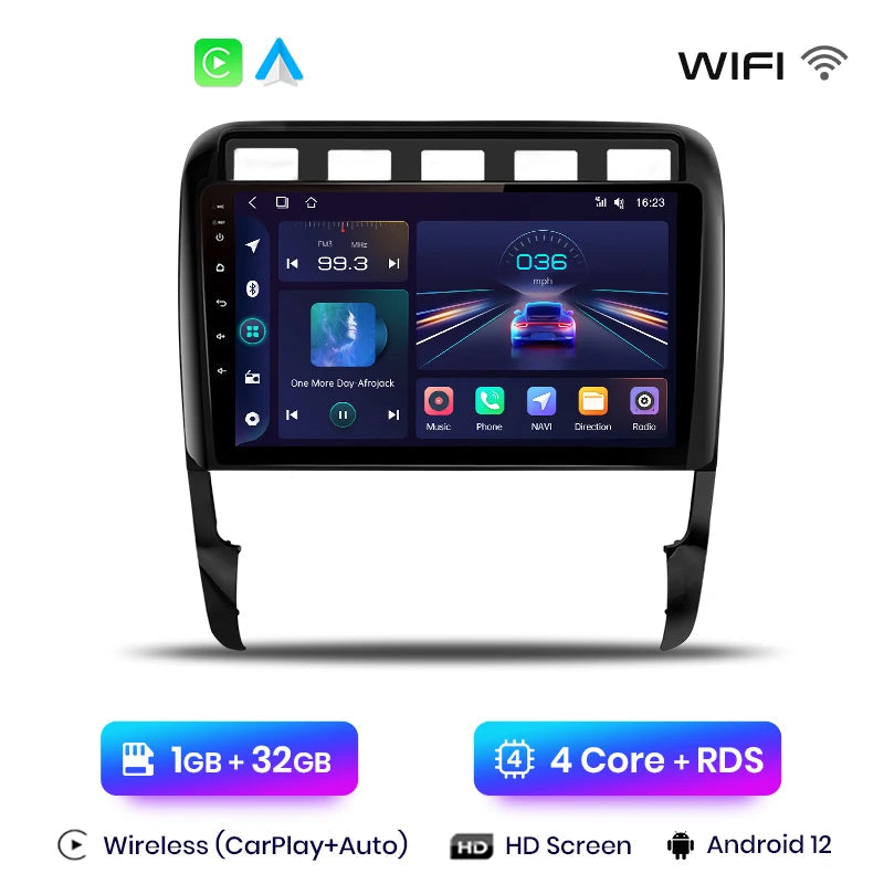 Autoradio Porsche Cayenne 9PA CarPlay – Android 12 WiFi, 1+32 Go