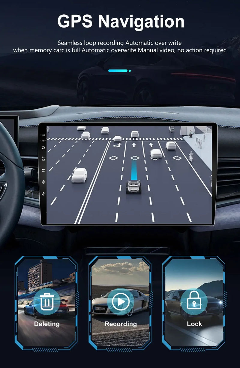 Autoradio CarPlay Volkswagen Sharan et Seat Alhambra 7N (2010-2022) – Écran 9 pouces, Android 16, vue 19