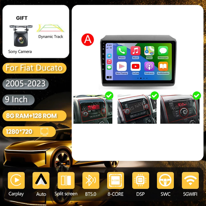 Autoradio CarPlay Fiat Ducato, Peugeot Boxer et Citroën Jumper (2007-2015) – Écran 9 pouces, jusqu'à 16 Go + 256 Go, vue 36