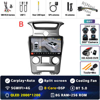 Autoradio CarPlay Kia Carens UN (2006-2012) – Écran 9 pouces, console type B, vue 27