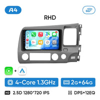 Autoradio CarPlay Honda Civic 8 (2005-2011) – Écran 9 pouces, sans fil, vue 9