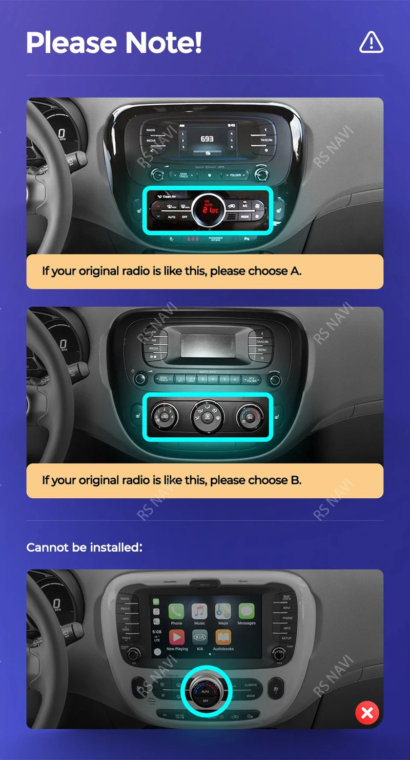 Autoradio CarPlay Kia Soul 2 (2013-2019) – Écran 9 pouces, jusqu'à 16 Go + 256 Go, vue 7