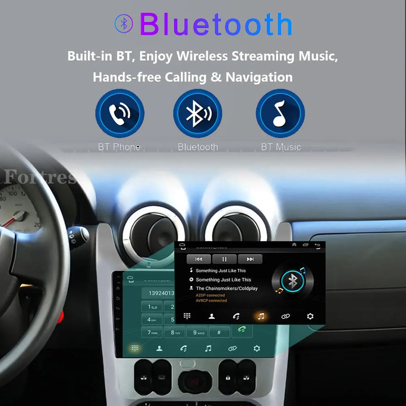 Autoradio CarPlay Dacia Logan 1 et Sandero (2009-2015) – Écran 9 pouces, jusqu'à 12 Go + 128 Go, vue 6