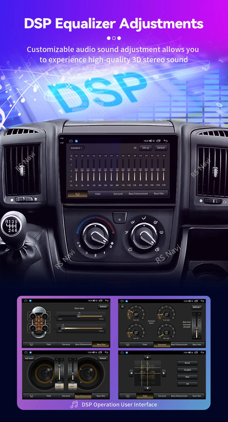 Autoradio CarPlay Fiat Ducato, Peugeot Boxer et Citroën Jumper (2007-2015) – Écran 9 pouces, jusqu'à 16 Go + 256 Go, vue 14
