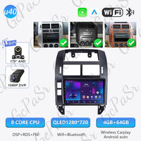Autoradio CarPlay Volkswagen Polo 4 (2004-2009) – Écran 9 pouces, cadre noir ou argent, vue 44
