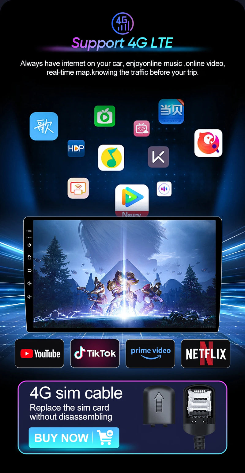 Autoradio CarPlay Nissan Qashqai J10 (2006-2013) – Écran 9 pouces, option écran 2K, jusqu'à 12 Go + 256 Go, vue 26