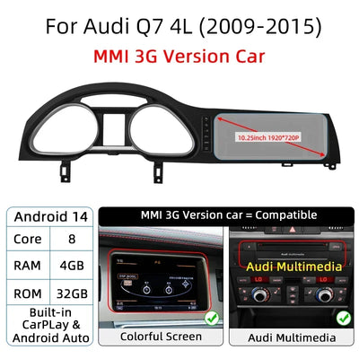 Autoradio Android pour Audi A6 C6 Q7 4L DSP MMI