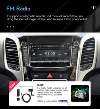 Autoradio CarPlay Hyundai i30 GD et Elantra GT (2011-2017) – Écran IPS 7 pouces, 2 Go + 64 Go, vue 24