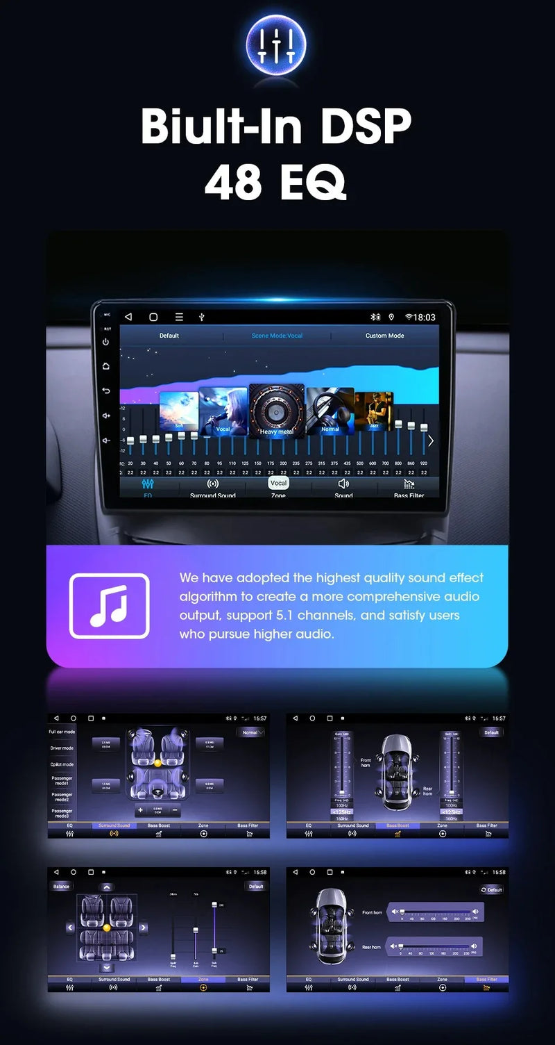 Autoradio CarPlay Dacia Logan 1 et Sandero (2009-2015) – Écran 9 pouces, jusqu'à 12 Go + 128 Go, vue 22