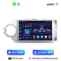 Autoradio CarPlay Toyota Yaris 3 (2012-2017) – Écran IPS 9 pouces, sans fil, 1 Go / 32 Go