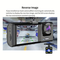 Dashcam Avant et Intérieur 1080P – Écran 2 Pouces, Caméra Arrière en Option, vue 6