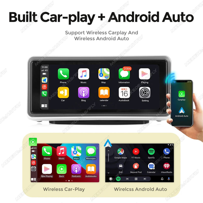 Écran CarPlay Portable Universel – 6,86 ou 10,26 Pouces, Sans Fil, FM et AUX, vue 4