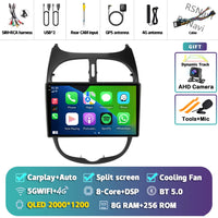 Autoradio CarPlay Peugeot 206, 206 SW et 206 CC – Écran 9 pouces, Android 16, vue 17