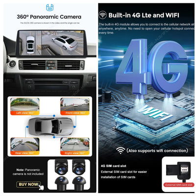 Autoradio Android BMW Série 7 F01 F02 CarPlay Sans Fil