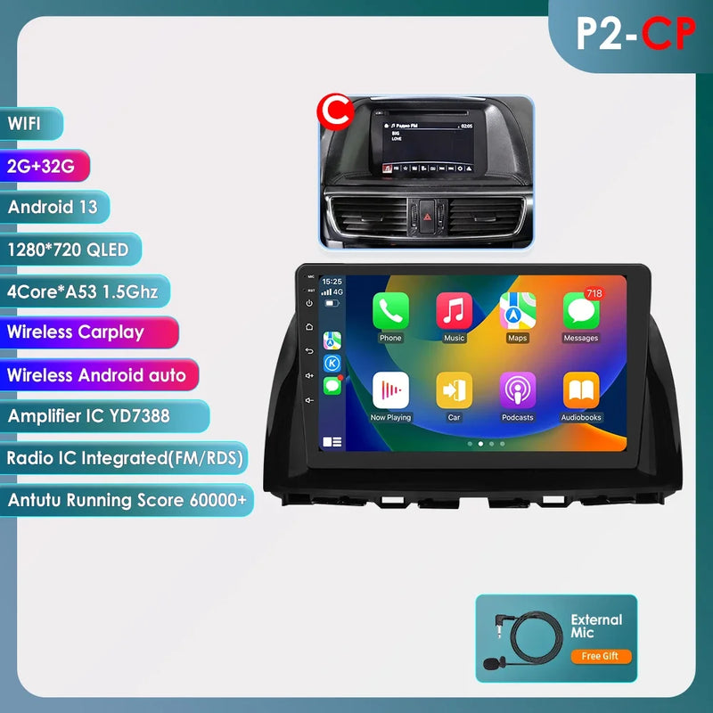 Autoradio CarPlay Mazda CX-5 (2012-2015) – Écran 10,1 pouces, Android 13, vue 25