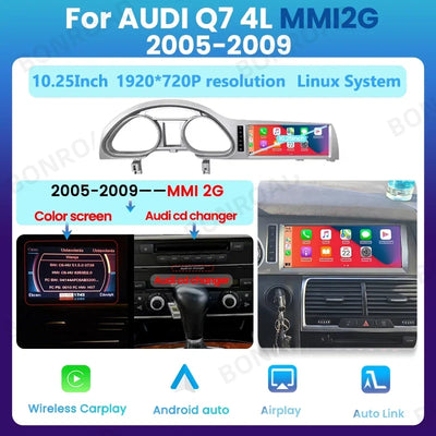 Autoradio pour Audi Q7 4L 2005-2015, Écran 10,25 Pouces, CarPlay