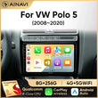 Autoradio CarPlay Volkswagen Polo 5 (2008-2020) – Écran 9 pouces, sans fil, jusqu'à 8 Go + 256 Go
