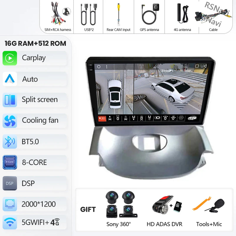 Autoradio CarPlay Peugeot 206 et Citroën C2 (2004-2013) – Écran QLED 9 pouces, jusqu'à 16 Go + 512 Go, vue 25