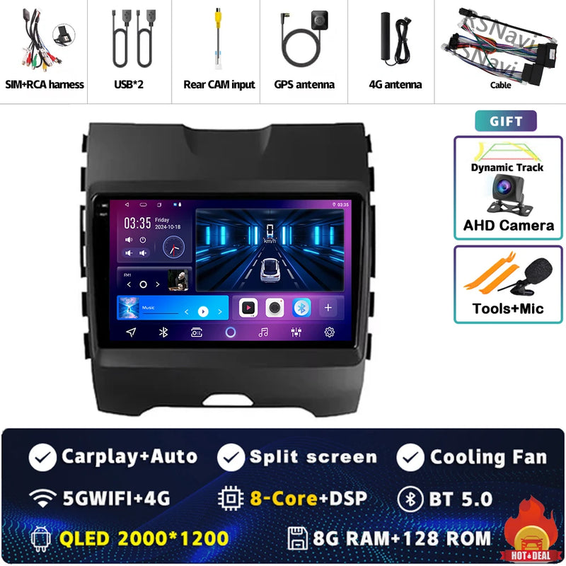 Autoradio CarPlay Ford Ranger, Everest et Edge (2015-2018) – Écran 9 pouces, jusqu'à 16 Go + 512 Go, vue 25
