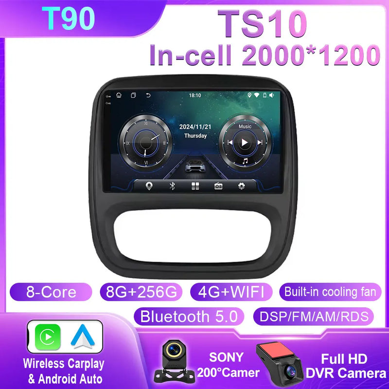 Autoradio CarPlay Renault Trafic 3 (2014-2021) et Opel Vivaro B (2014-2018) – Écran 9 pouces, jusqu'à 12 Go + 256 Go, vue 35