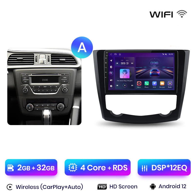 Autoradio Renault Kadjar 2015-2019 – Système Android avec CarPlay & GPS