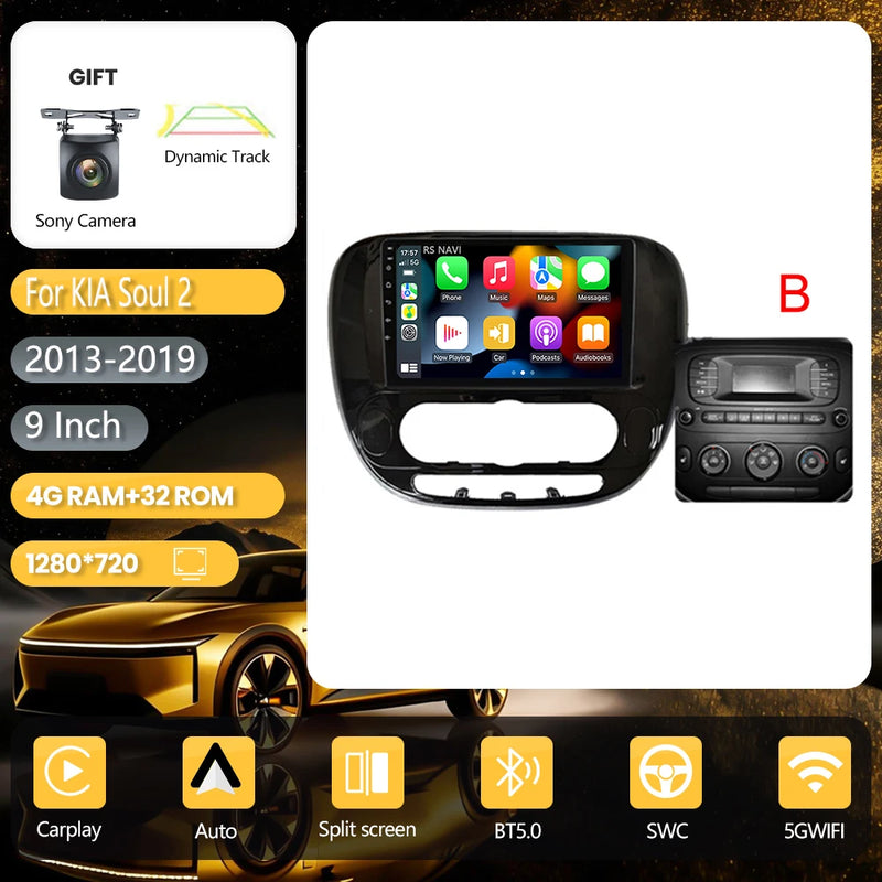 Autoradio CarPlay Kia Soul 2 (2013-2019) – Écran 9 pouces, jusqu'à 16 Go + 256 Go, vue 49