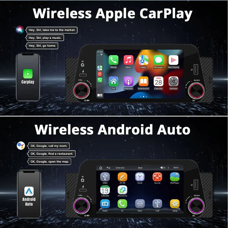 Autoradio CarPlay 1 DIN Universel – Écran 5 Pouces, Sans Fil, Bluetooth, FM, vue 3