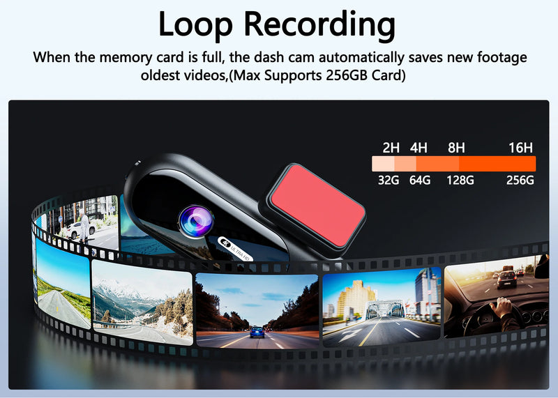 Dashcam Mini 4K Wi-Fi 5 GHz – Avant 4K et Arrière 1080P, Annonces Vocales, vue 17