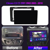 Autoradio CarPlay Citroën C2 et C3 (2001-2010) – Écran IPS 9 pouces, option écran 2K, jusqu'à 12 Go + 256 Go, vue 3