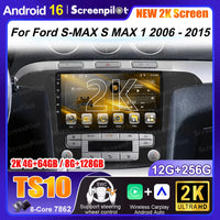 Autoradio CarPlay Ford S-Max (2006-2015) – Écran 9 pouces sans fil, jusqu'à 12 Go + 256 Go