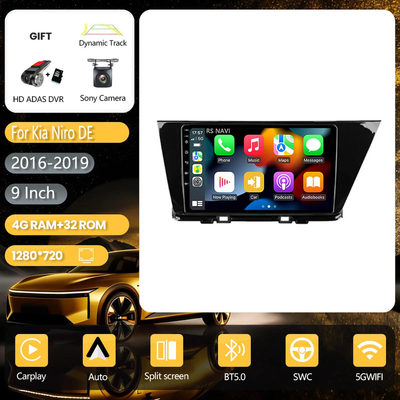 Autoradio CarPlay Kia Niro DE (2016-2019) – Écran 9 pouces, jusqu'à 16 Go + 256 Go, vue 17