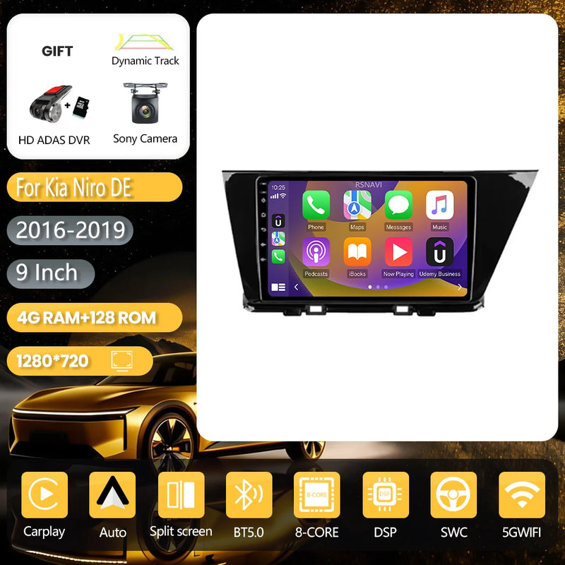 Autoradio CarPlay Kia Niro DE (2016-2019) – Écran 9 pouces, jusqu'à 16 Go + 256 Go, vue 20